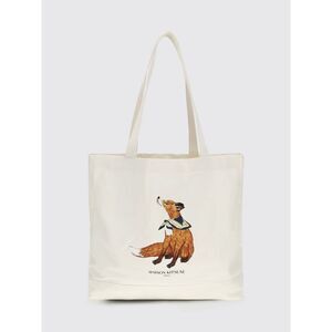Maison Kitsune Men Maison Kitsune Printed Cotton Tote Bag